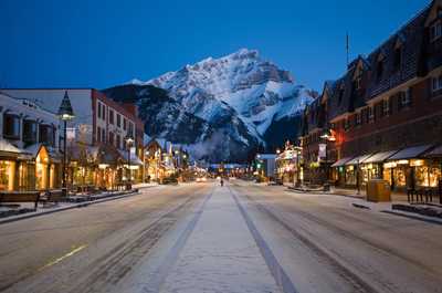 After a fantastic day, stroll down the streets of Banff town centre and take in the awe-inspiring Cascade Mountain.