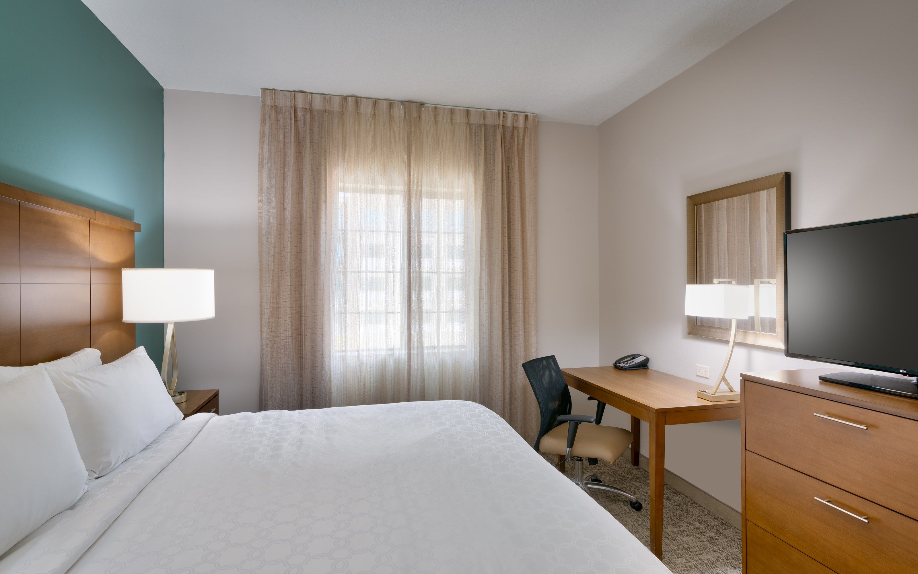 image Drift to sleep in the comfortable bed.