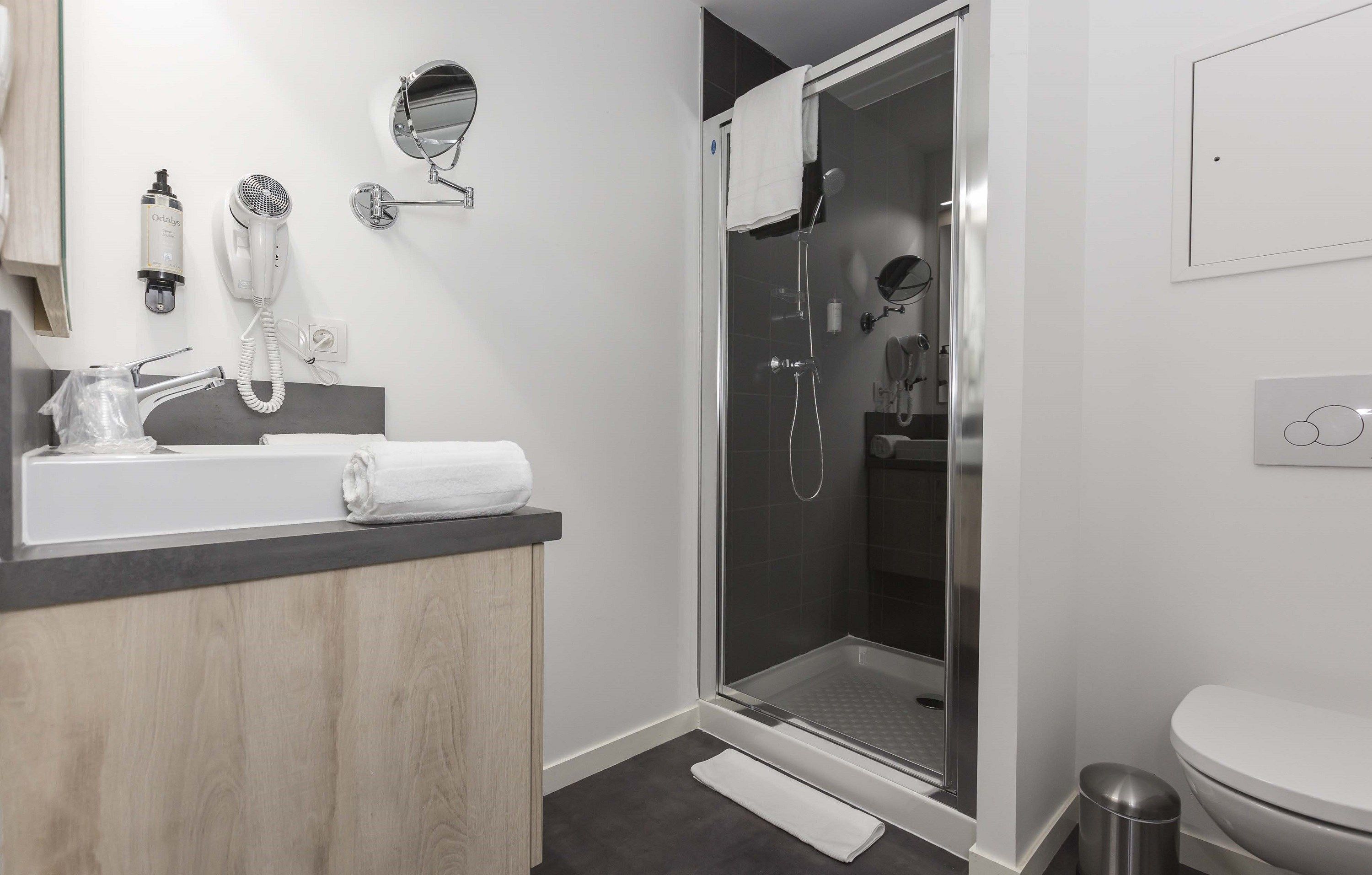 image Freshen up in the bathroom after a day of adventure.