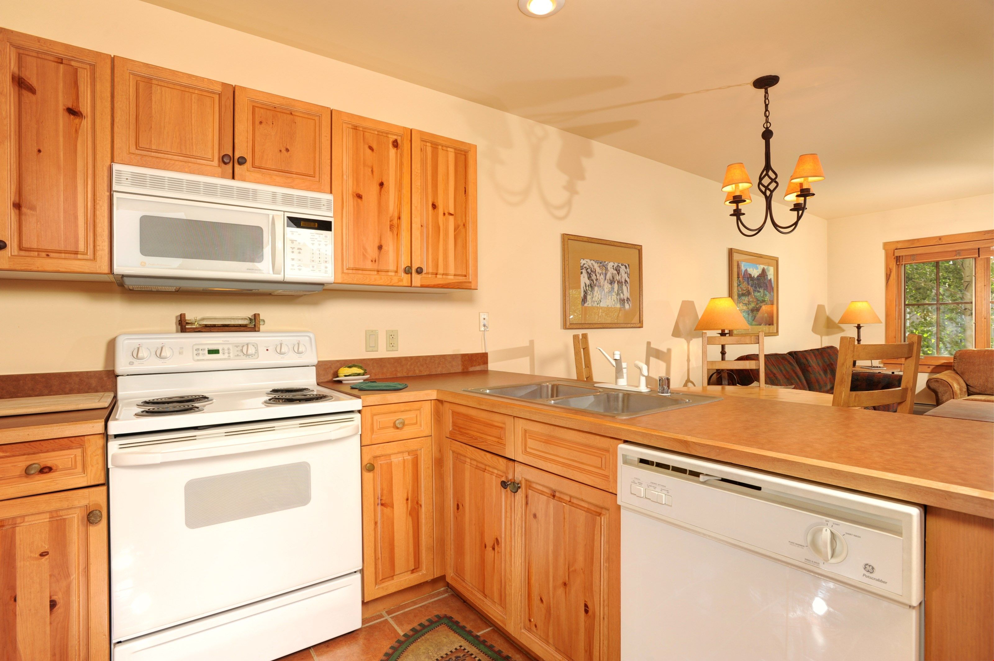 image The fully-equipped kitchen features plenty of counter space