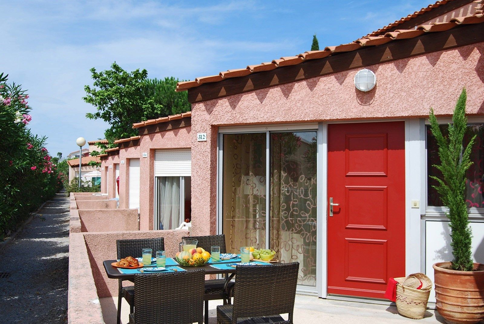 image Enjoy the sunshine on the furnished terrace or balcony.