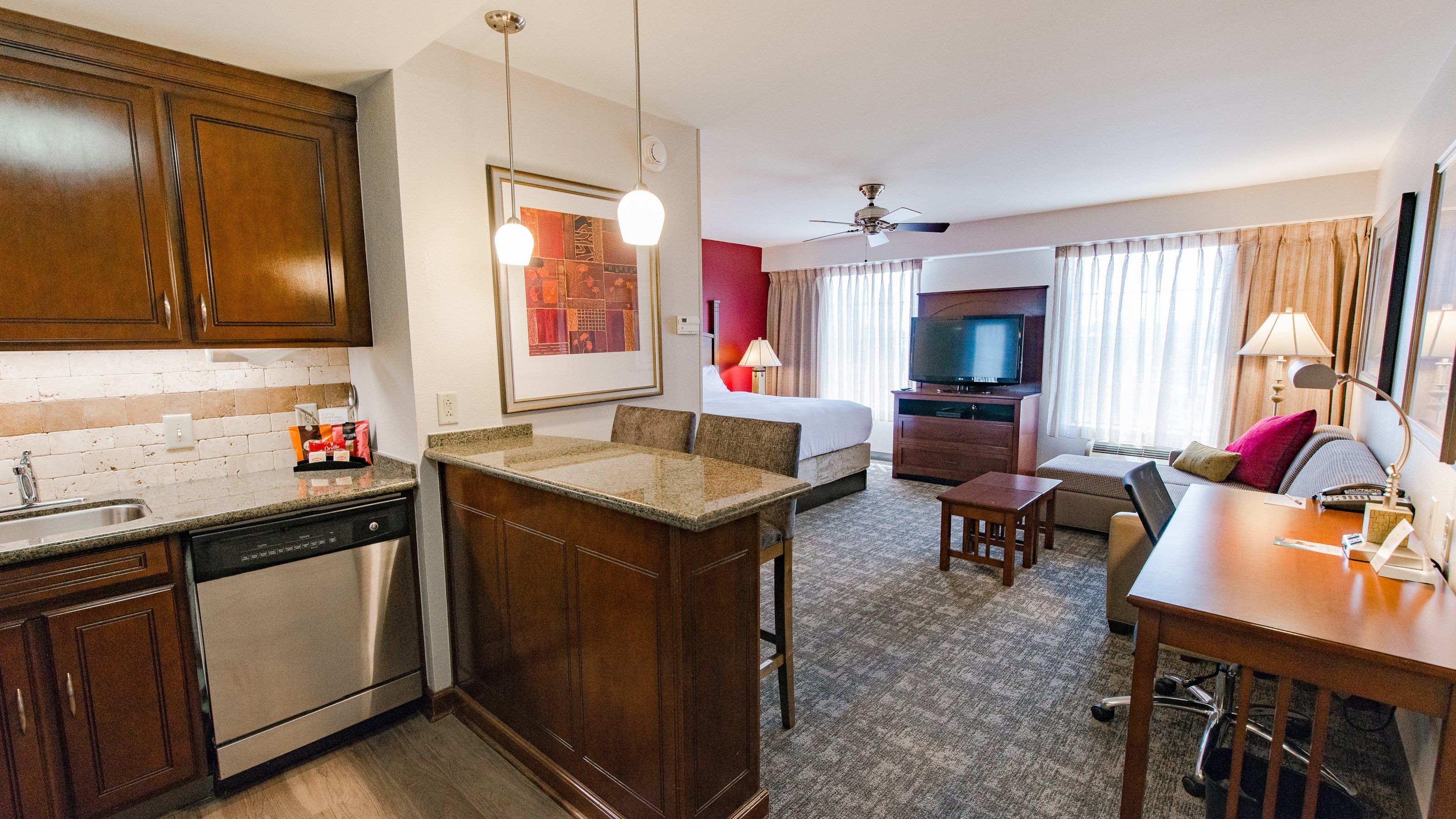 image Kick back your feet and relax in the cozy living area.