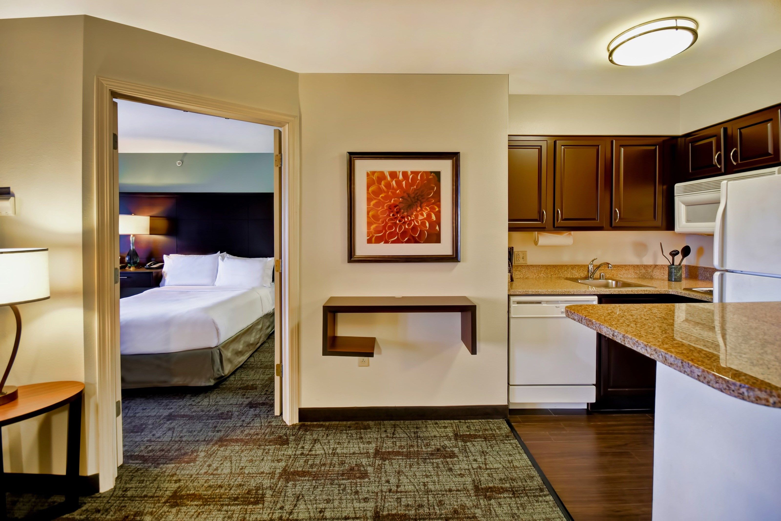 image Stylish kitchen and workspace for convenience and comfort.