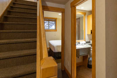 A convenient layout with easy access to the loft, bedroom, and bathroom, designed for a comfortable and practical stay.