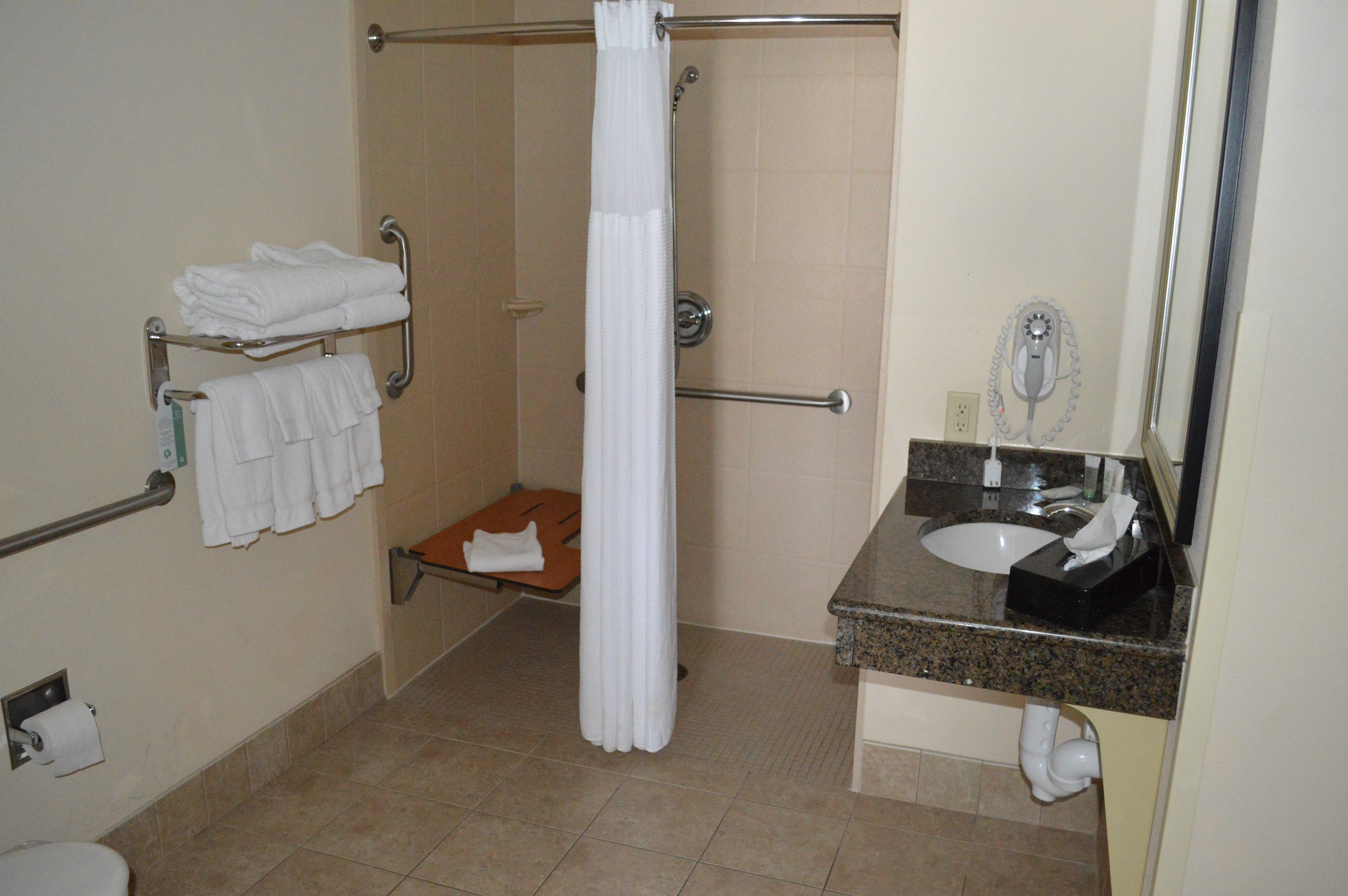 image Get ready for your day in the bathroom.