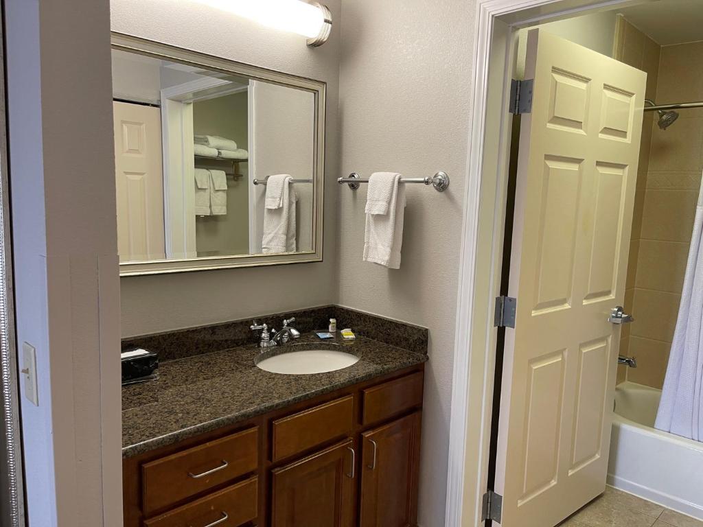 image Get ready for your day in the bathroom.