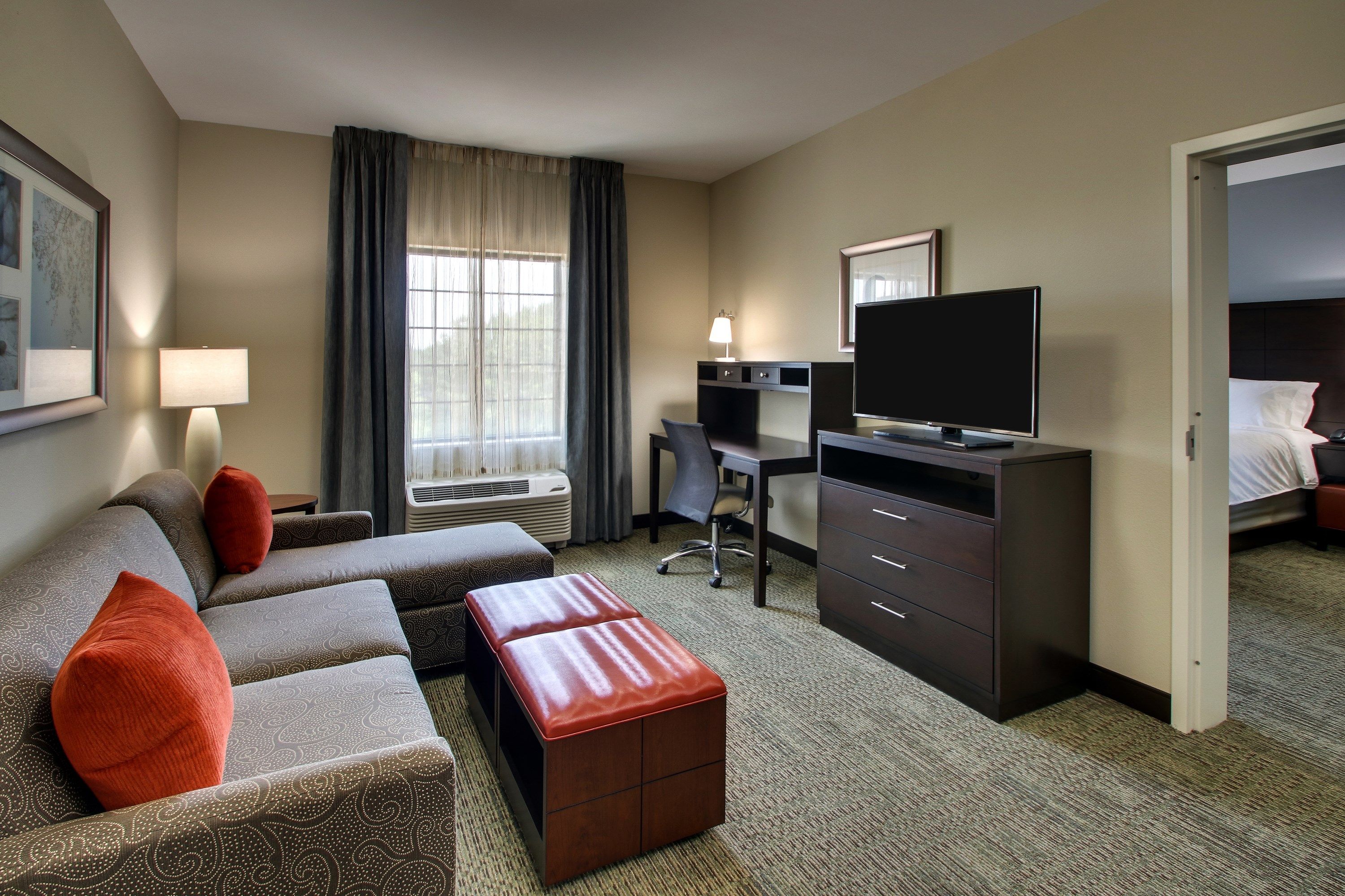 image Kick back and enjoy a show on the TV.
