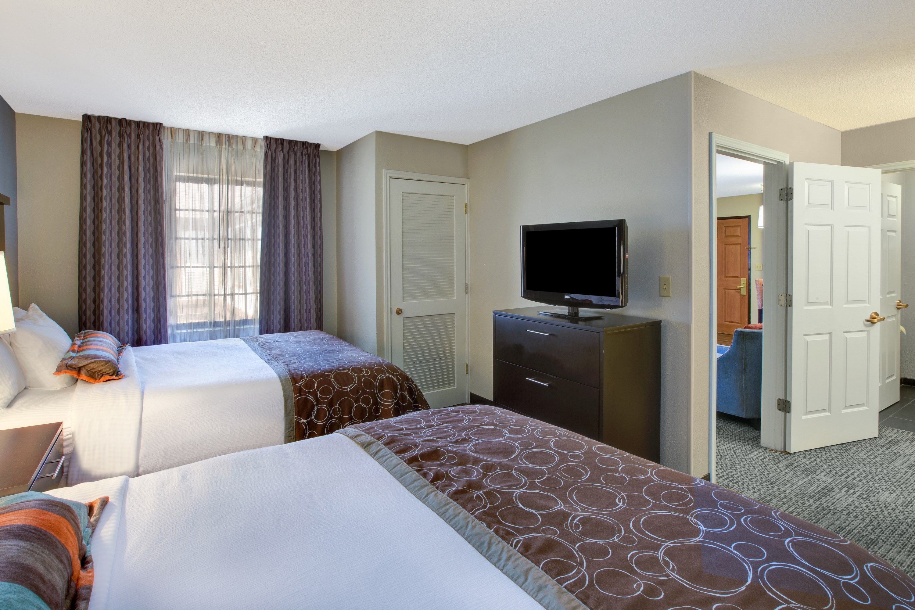 image Enjoy a restful sleep in a comfortable bed after a day outside.
