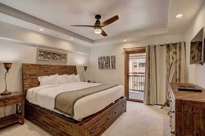 Get a good night's sleep in the master bedroom.