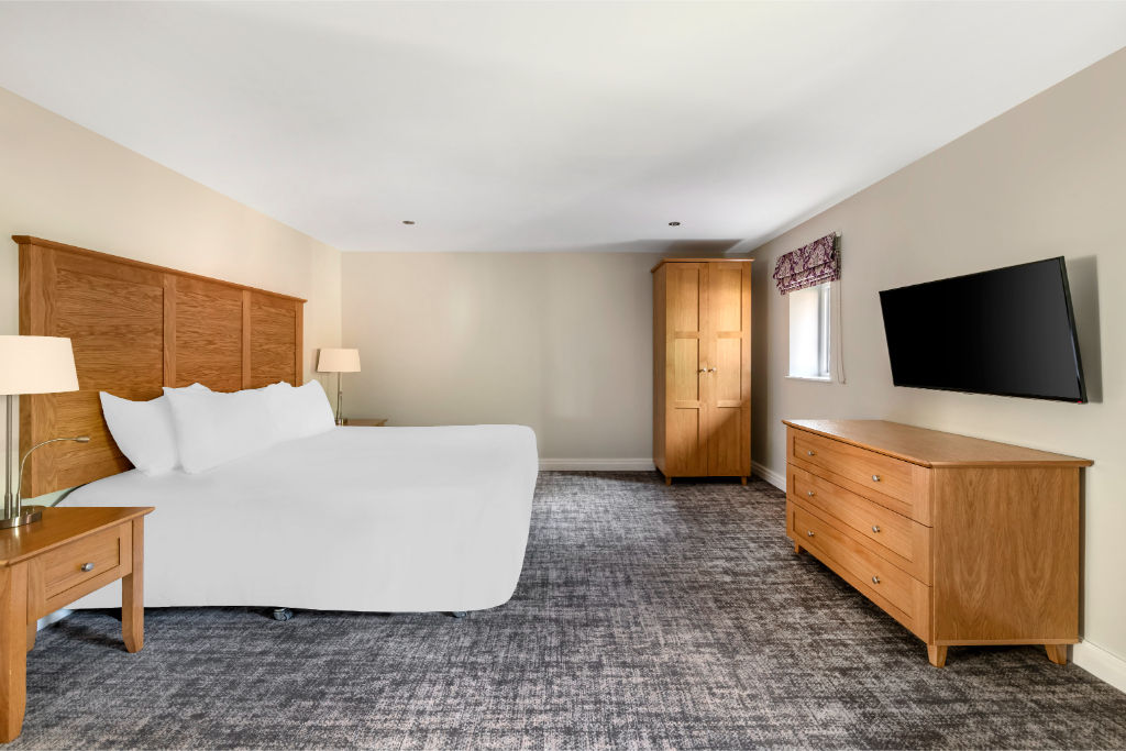 image Contemporary bedroom with a spacious layout and natural light.