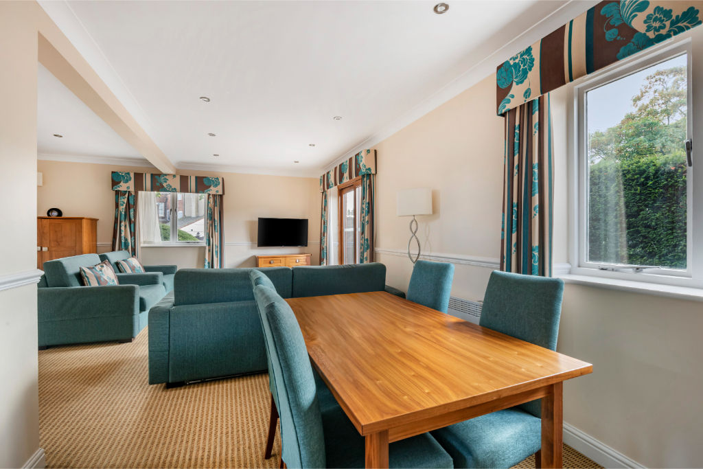 image Dining area adjacent to the living space, perfect for meals and socializing.