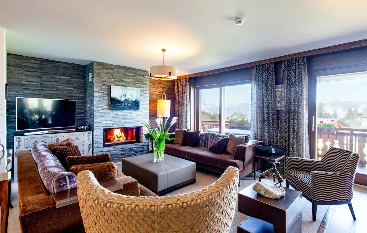 image Kick back your feet and relax in the cozy living area.