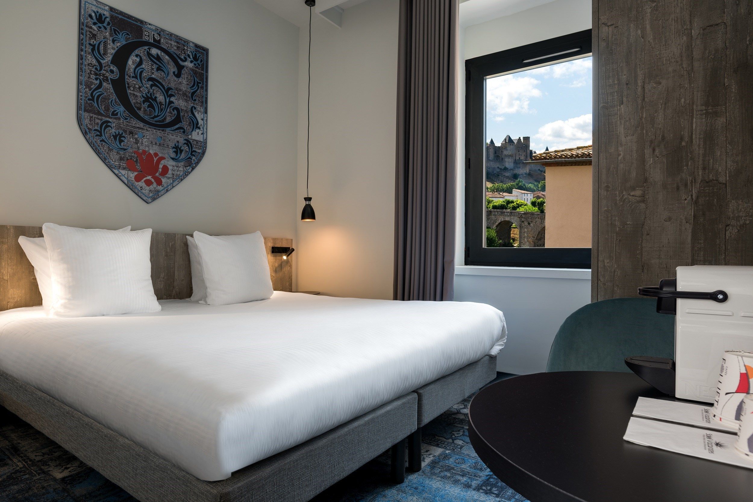 image Drift to sleep in a comfortable bed after a wonderful day outside.