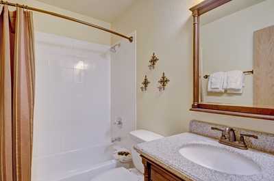 Get ready in one of the bright and modern bathrooms.
