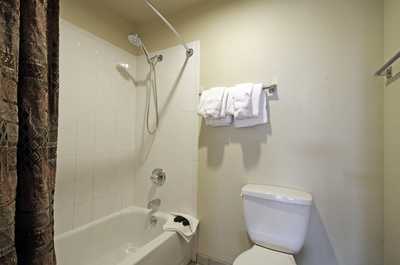 Prepare for the day in the bathroom.