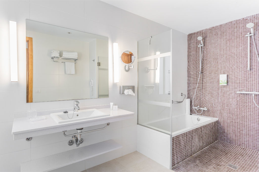 image Pristine and modern bathroom, designed with clean lines for a refreshing start to the day.