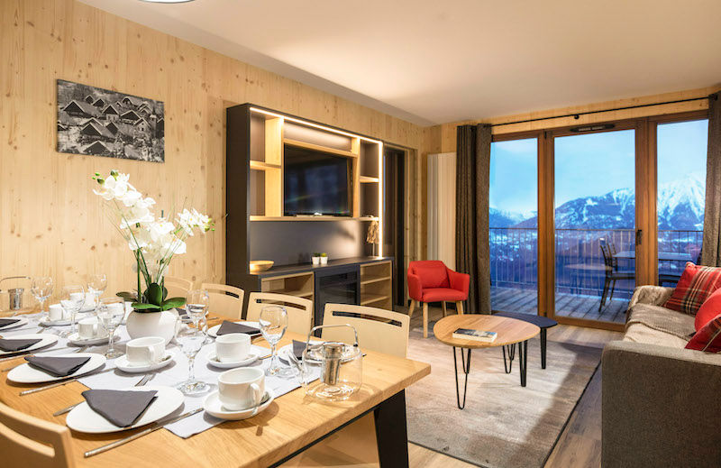 image Tuck into a tasty meal at the dining table. Views vary.