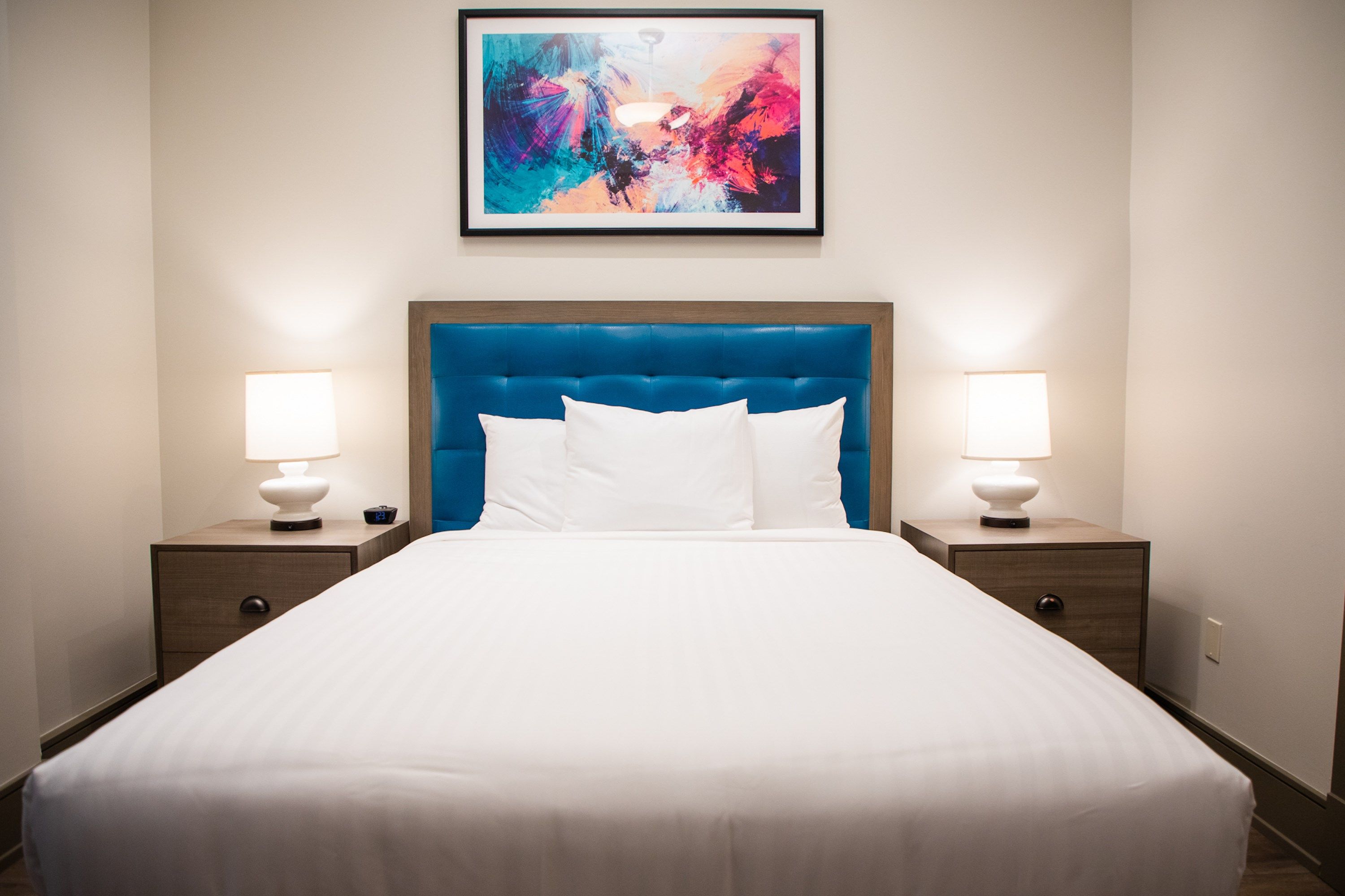 image Drift to sleep in a comfortable bed after a wonderful day outside.