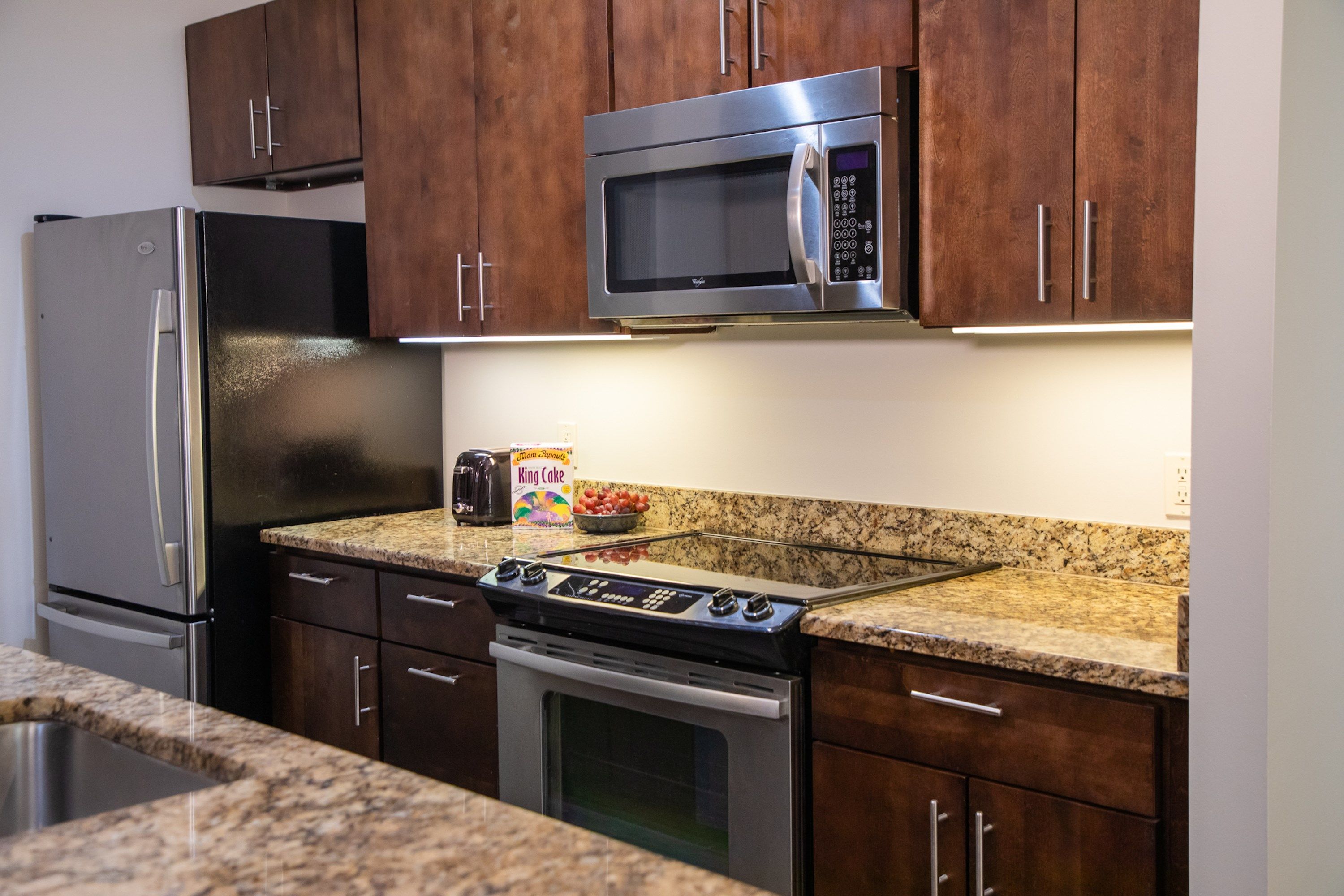 image Prepare a meal in the equipped kitchen.