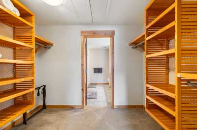 The master ensuite bathroom features a large closet.