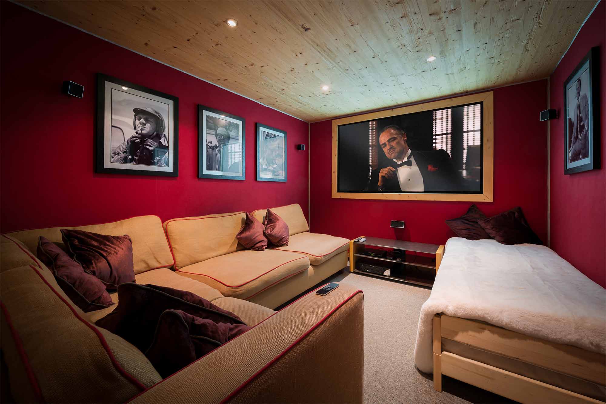 image You will love the cinema room on the lower ground floor of the chalet!