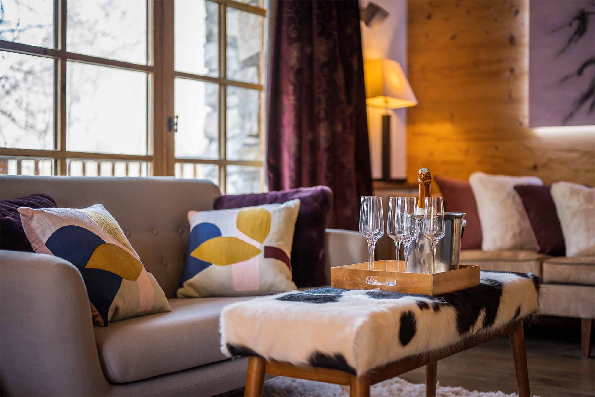 image Kick back your feet and relax on the cozy couch.