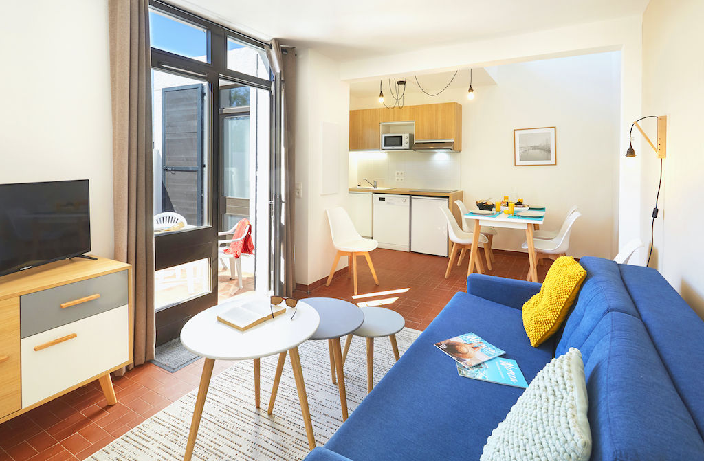 image Kick back your feet and relax in the cozy living area. Please note that there is no terrace.
