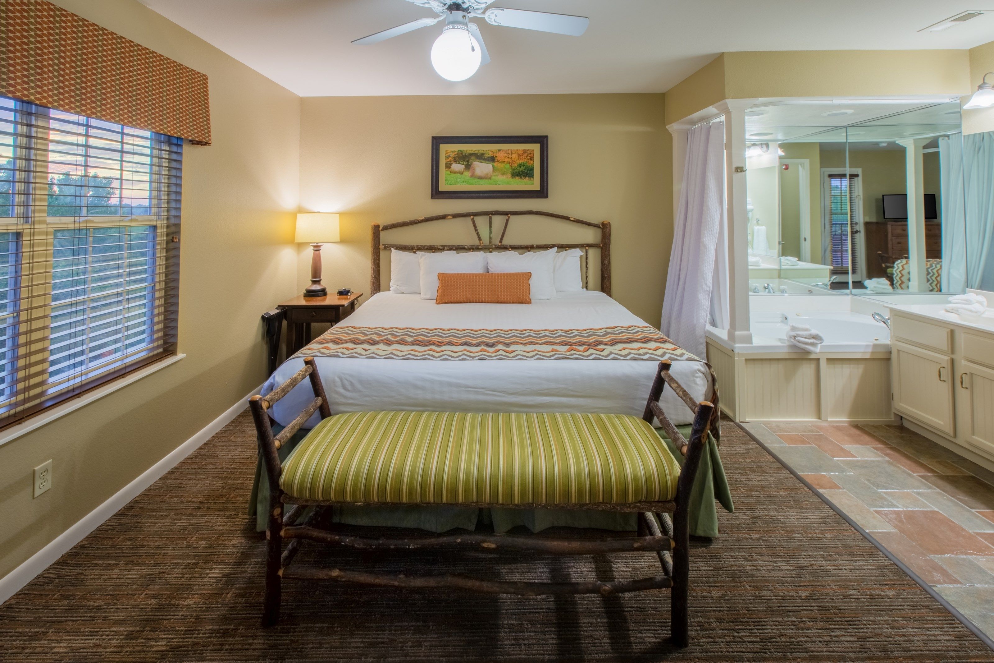image Drift to sleep in a comfortable bed after a wonderful day outside.