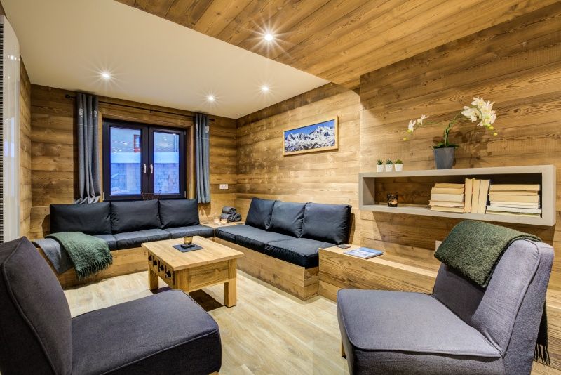 image Kick back your feet and relax in the cozy living area.