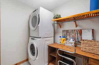 Keep your clothes clean with the in-suite washer and dryer.