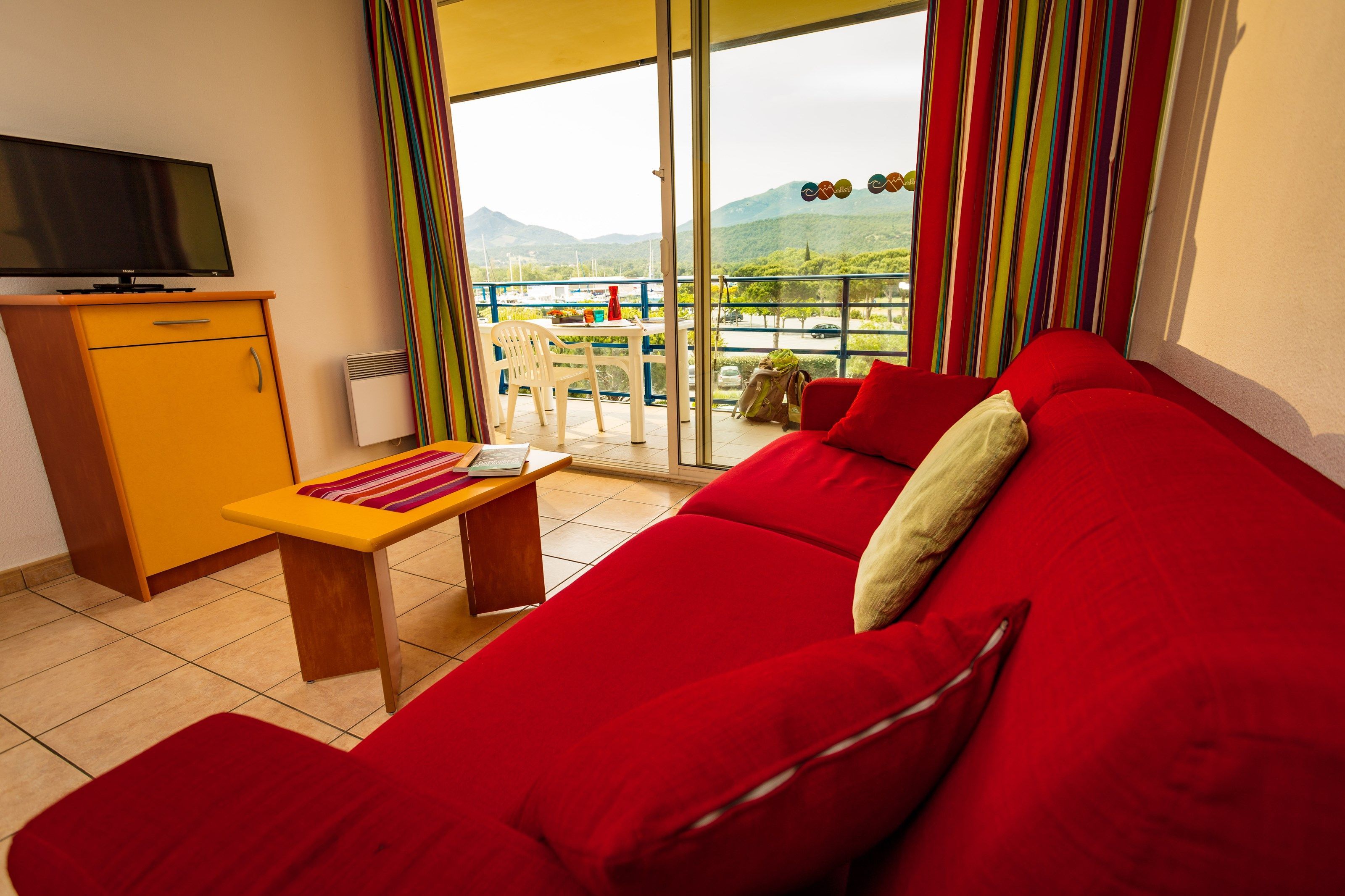 image Sit back and relax on the comfortable sofa.