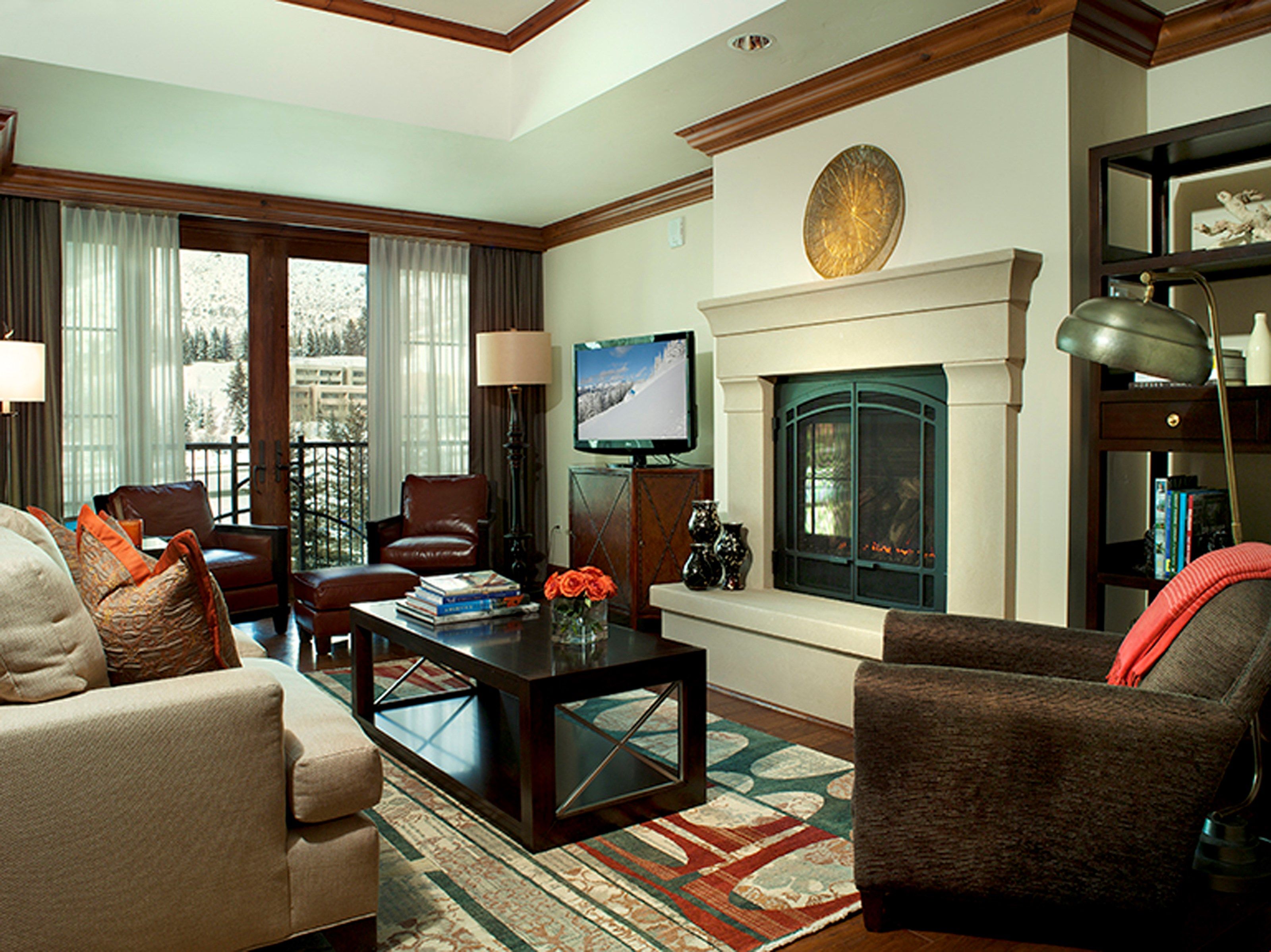 image Kick back your feet and relax in the cozy living area.