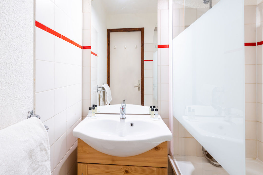 image Get ready for your day in the bathroom.