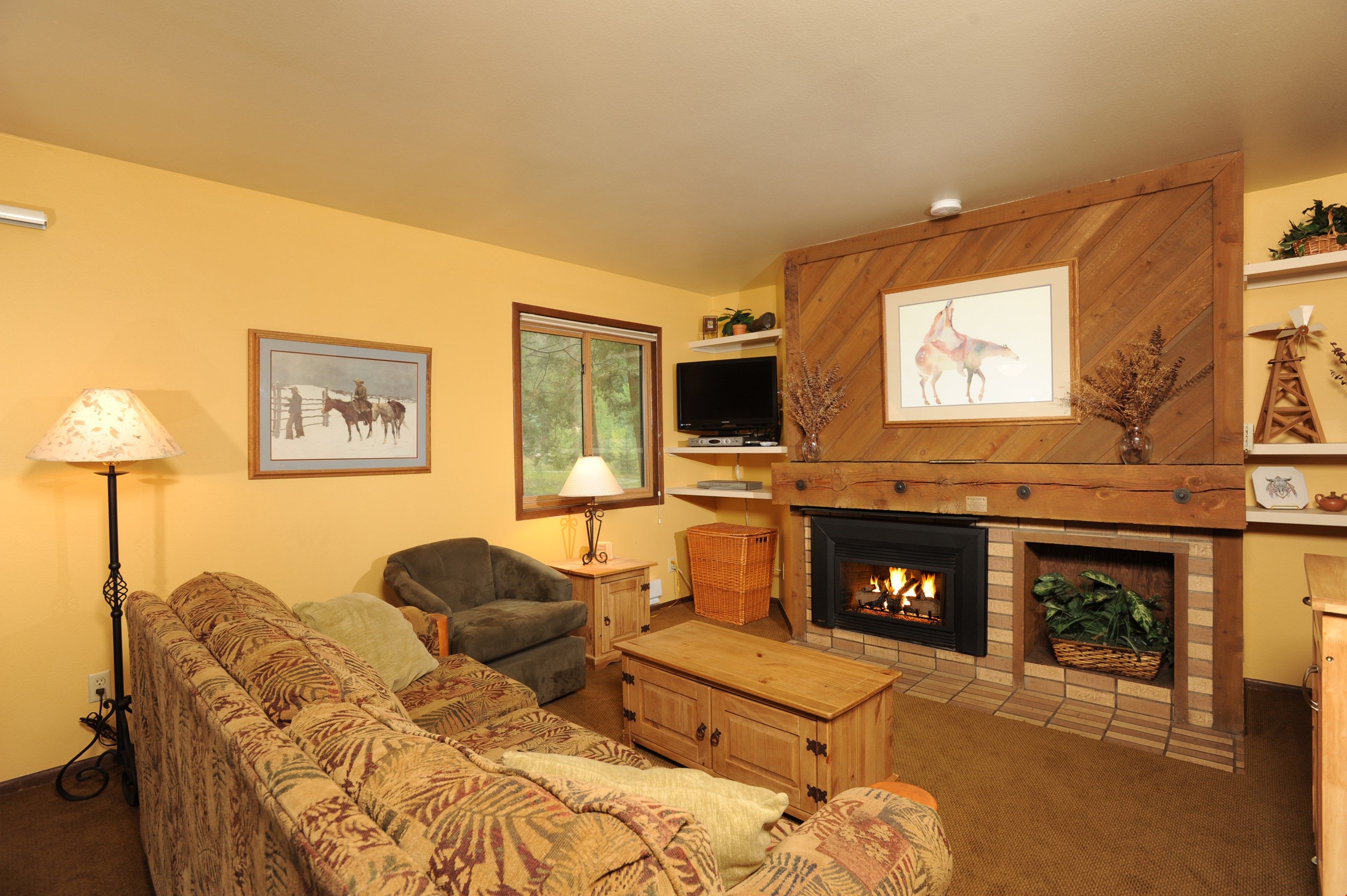 image Kick back your feet and relax in the cozy living area.