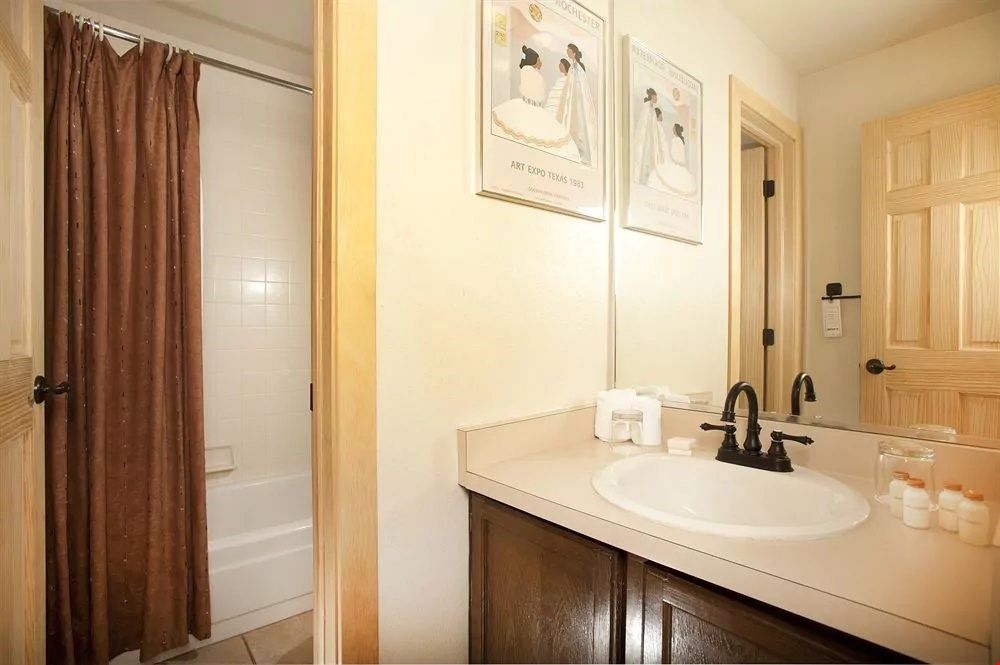 image Get ready for the day in the bright and spacious bathroom.