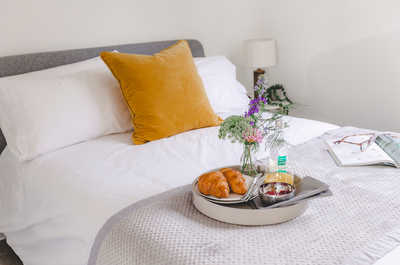 Enjoy the luxury bed linen.