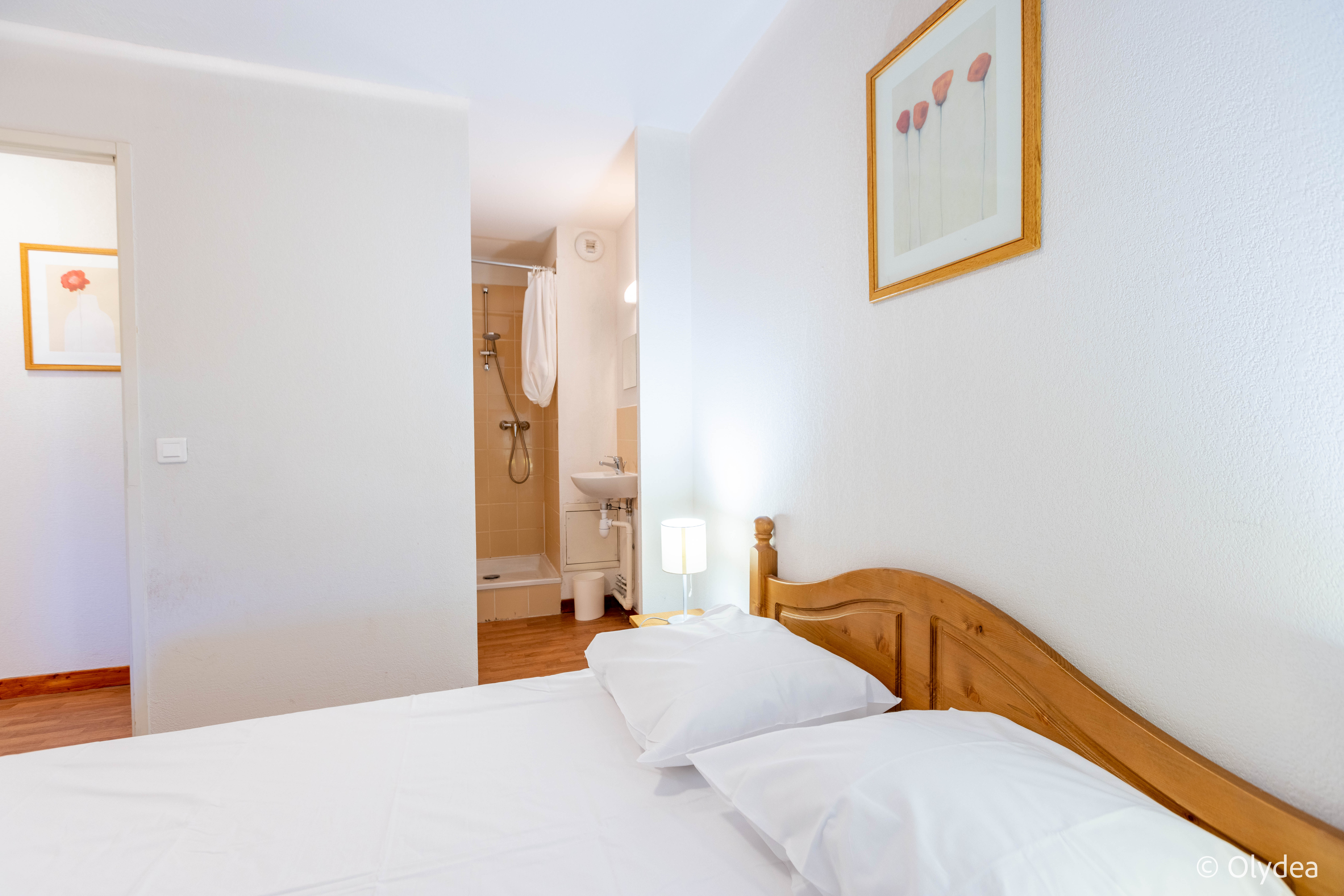 image Relax in bed after a long ski or hiking trip.