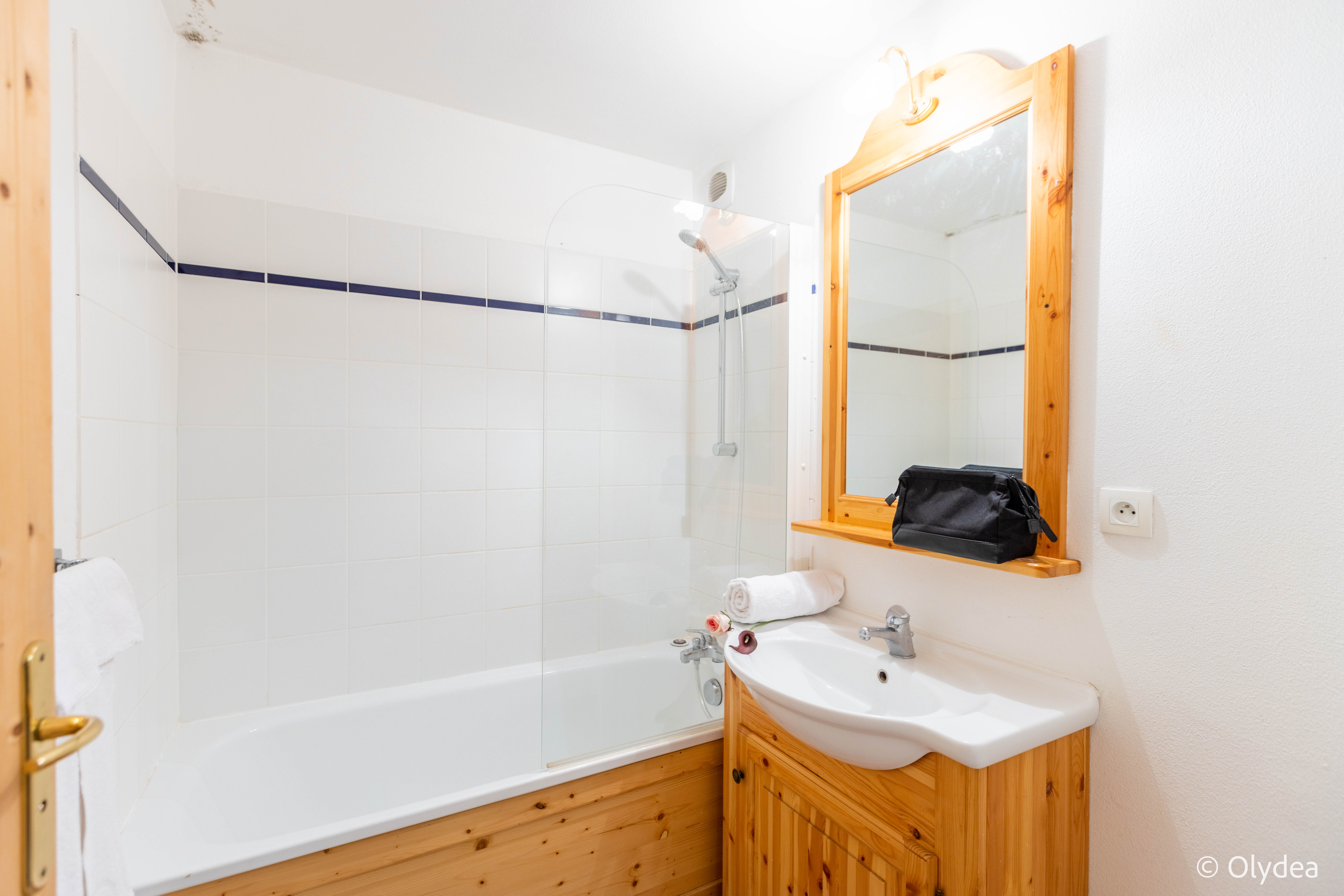 image Freshen up in the bathroom after a day of adventure.