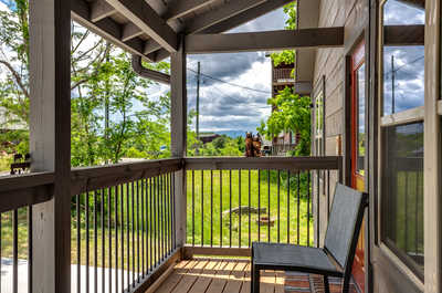 The front porch offers a quite space to relax.