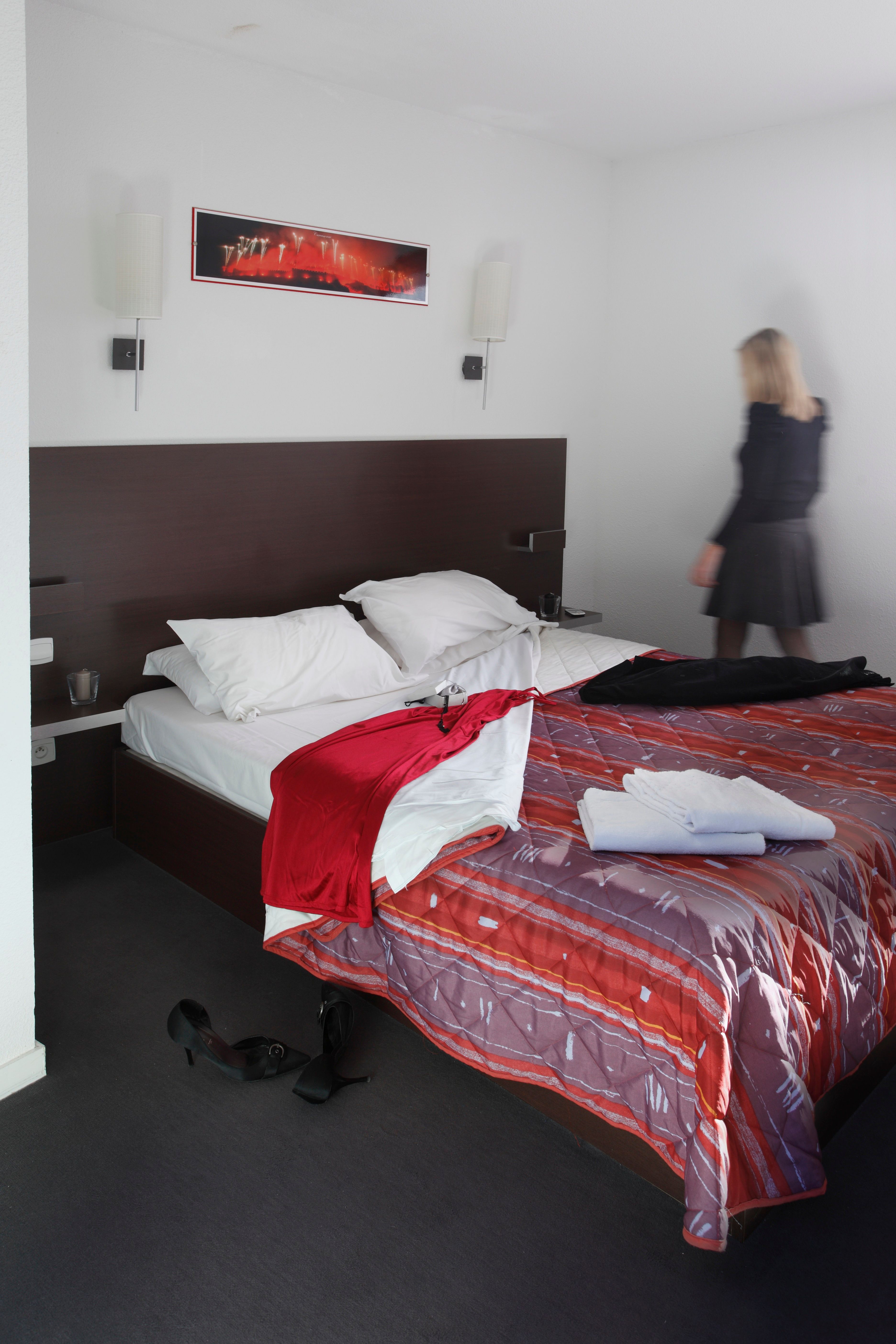 image Relax on the comfy bed after a day outside.