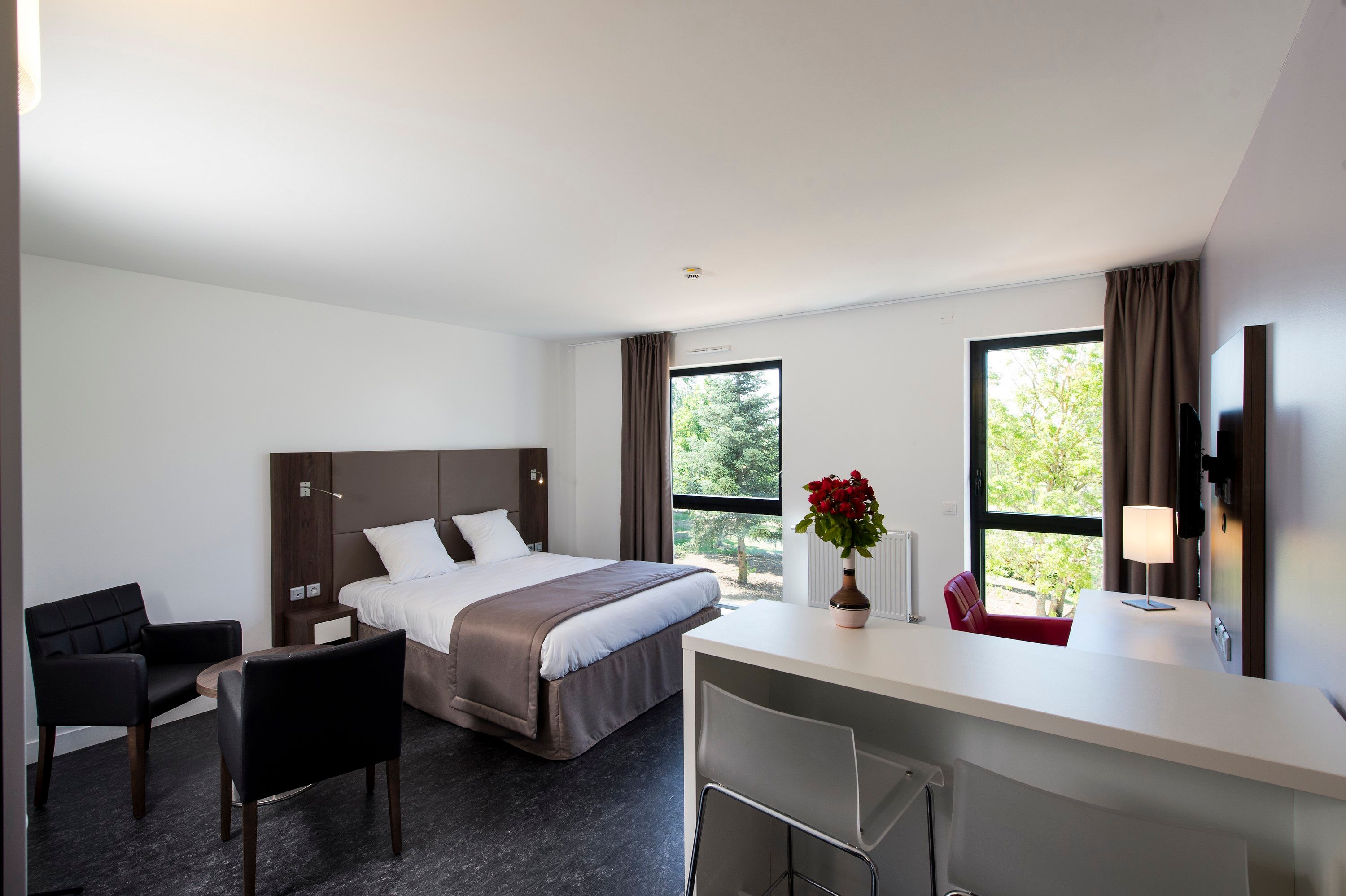 image Drift to sleep in a comfortable bed after a wonderful day outside.