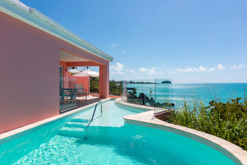 image Enjoy breathtaking views of the Atlantic Ocean and incredible sunsets from your private heated plunge pool!