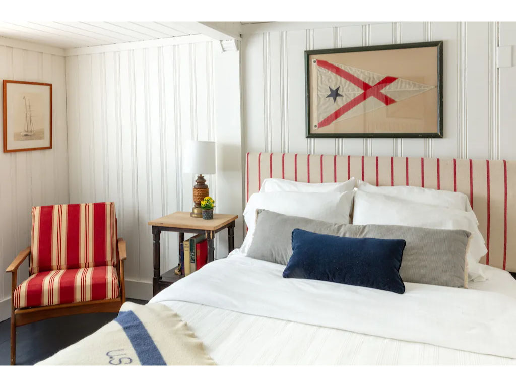 image Drift off beneath crisp linens and playful nautical touches that make rest feel effortless.