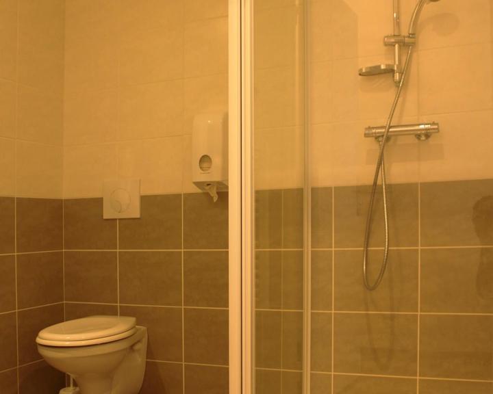 image Freshen up in the bathroom after a day of adventure.