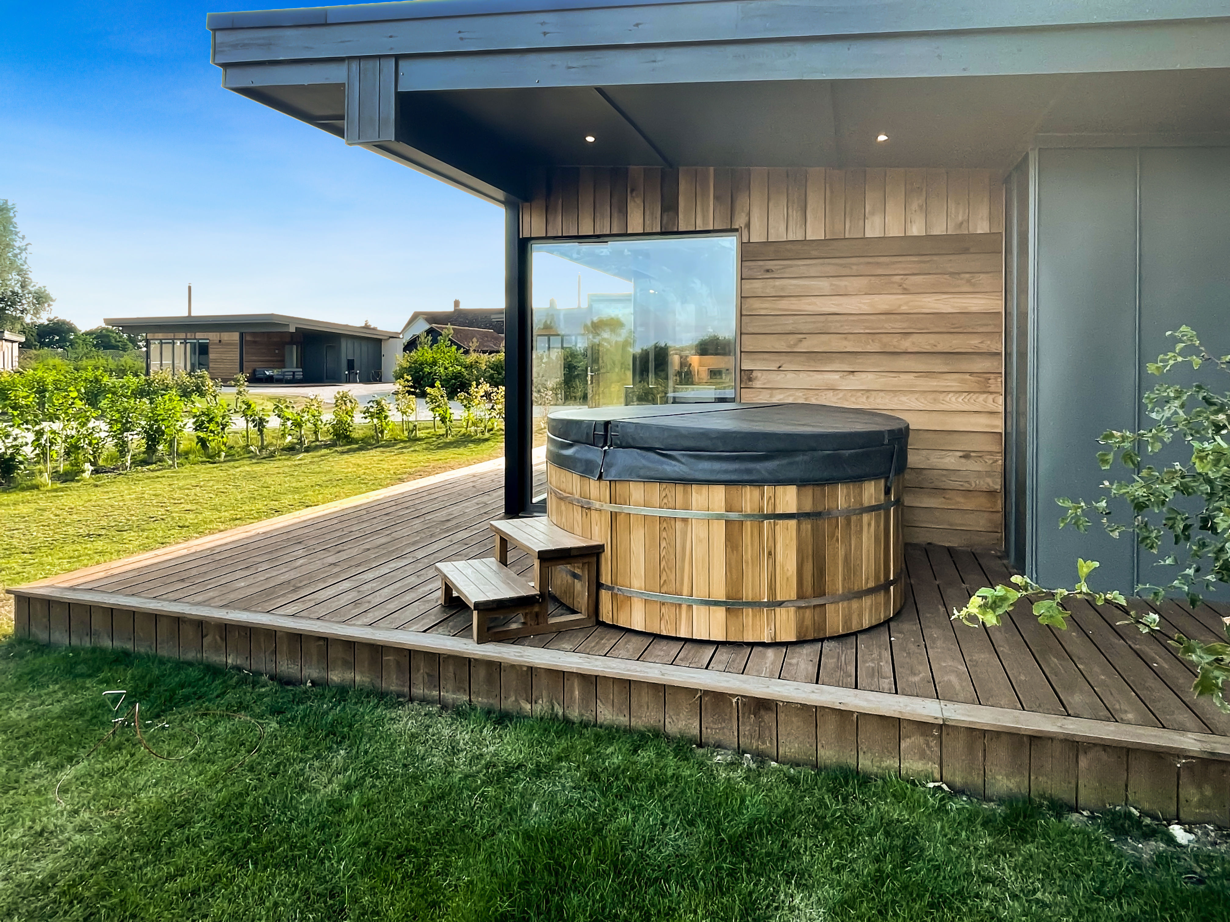 image The private outdoor hot tub is perfect for relaxing.