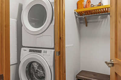 Do your laundry with ease using the in-suite washer and dryer!