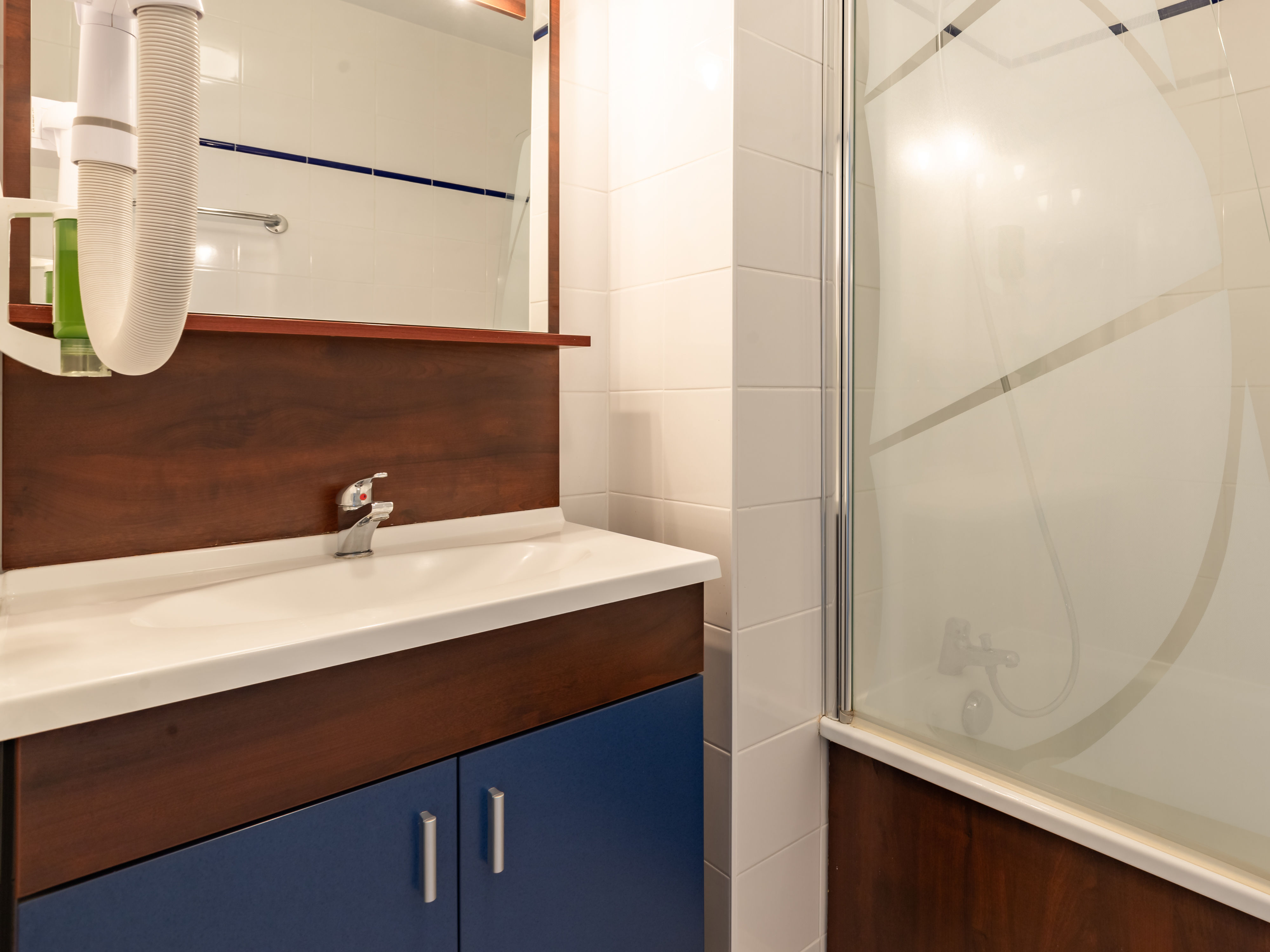 image Get ready for your day in the bathroom.