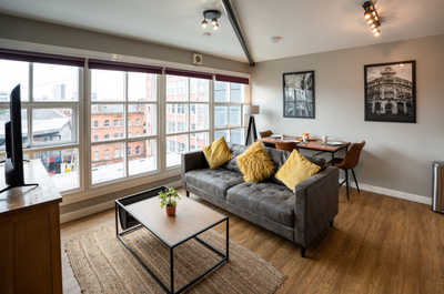 Beautiful open and light living room