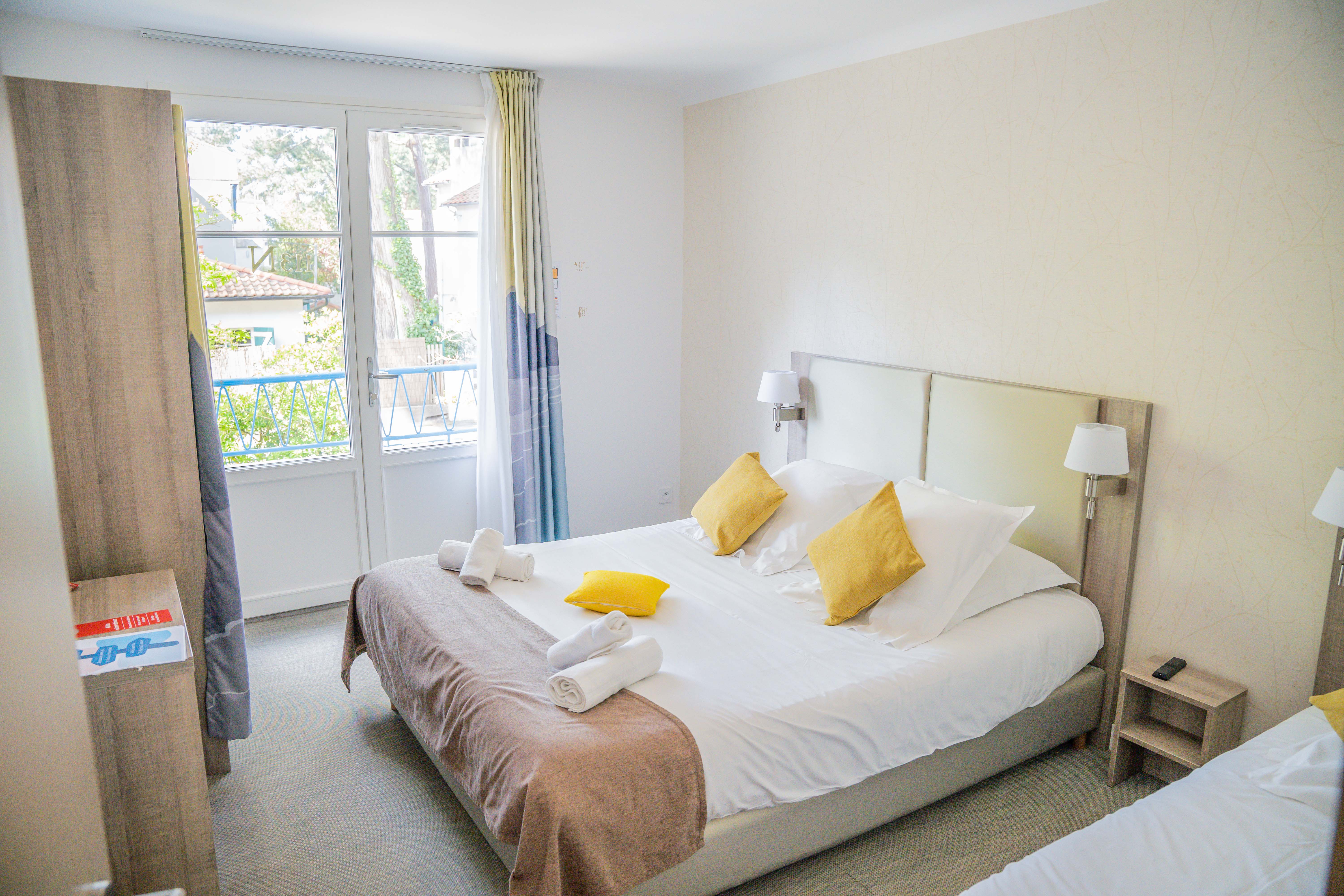 image Drift to sleep in a comfortable bed after a wonderful day outside.