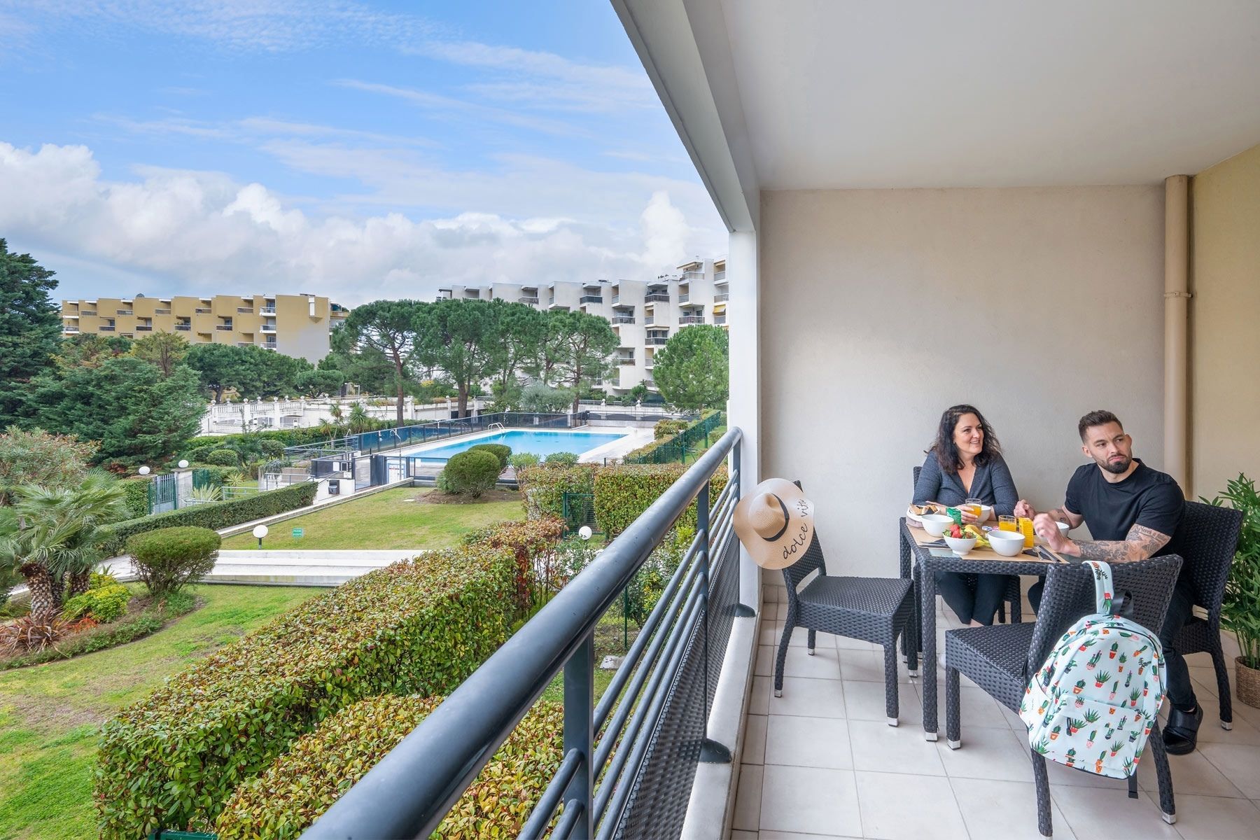 image Enjoy your breakfast in our sunny terrace! Views may vary.